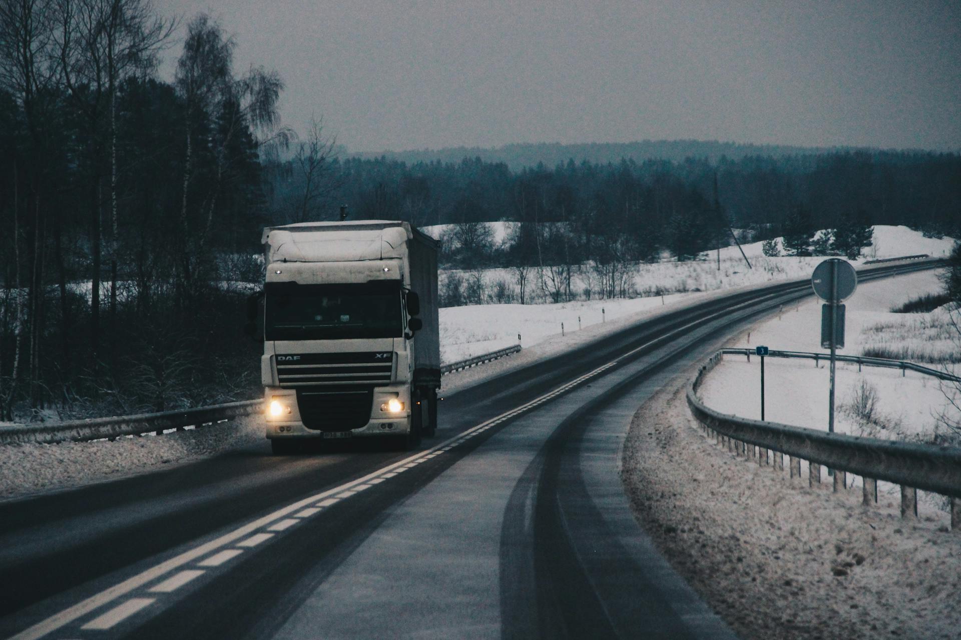 Lorry on the road